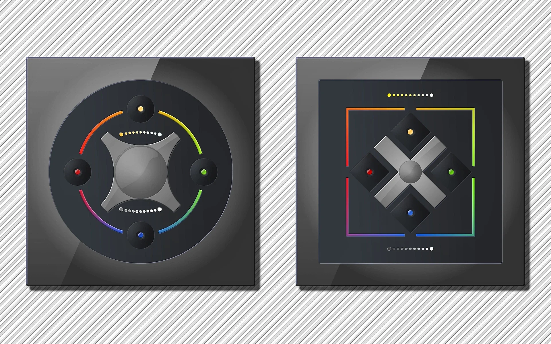 Smart light switch controller, gray glass body - Martin Kania Design