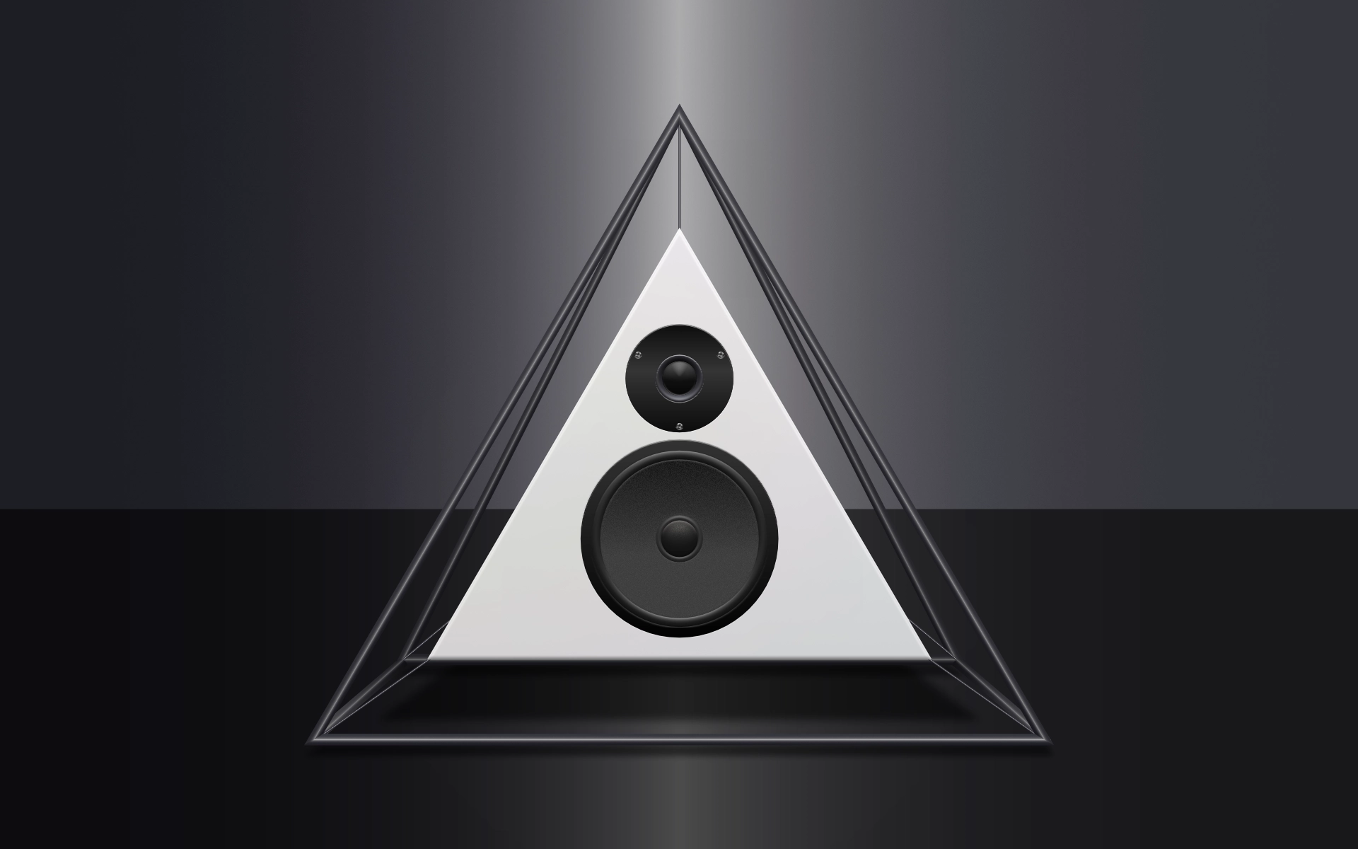 Pyramid² speaker without a cover - Martin Kania Design