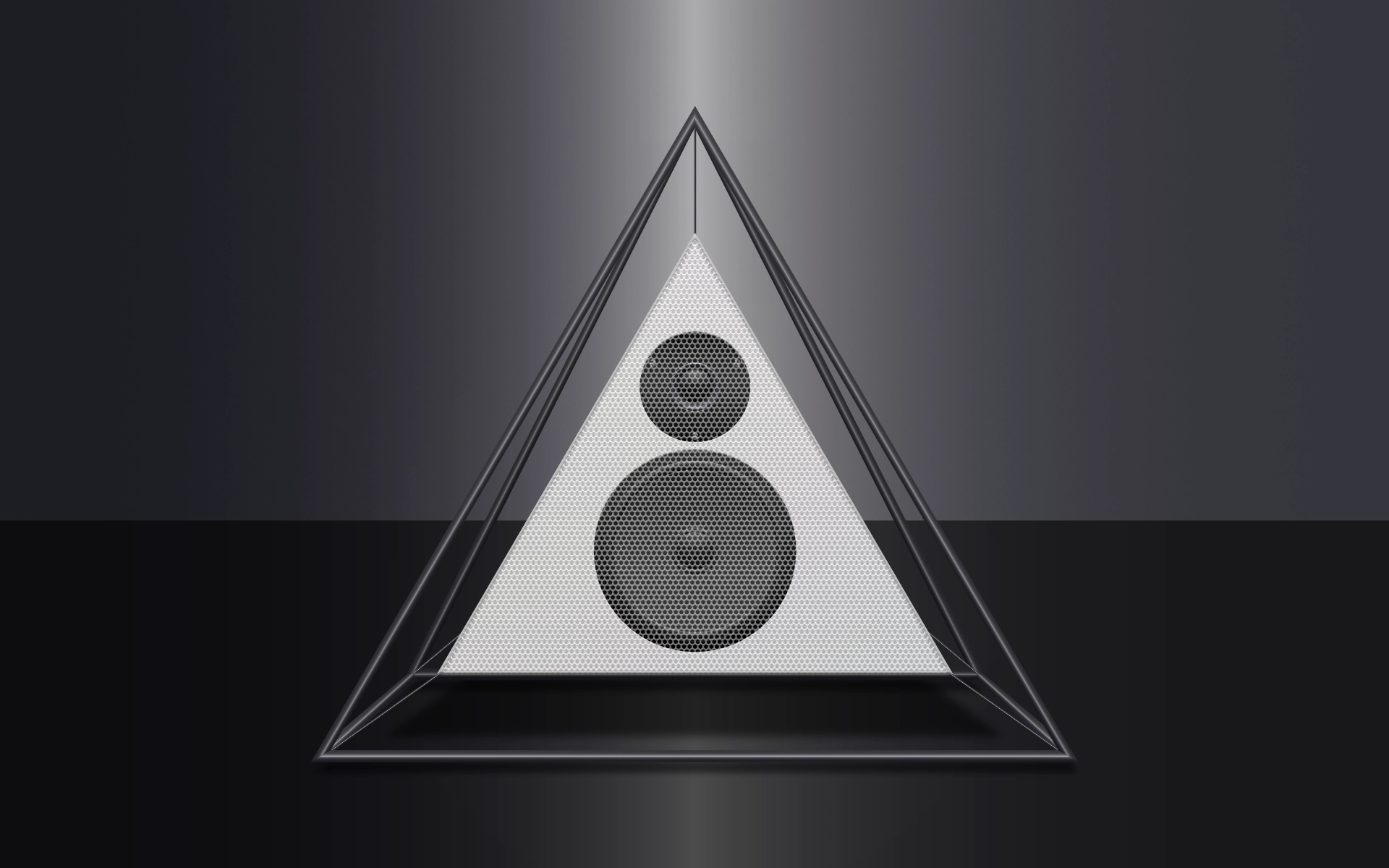 Pyramid² speaker with a mesh cover - Martin Kania Design