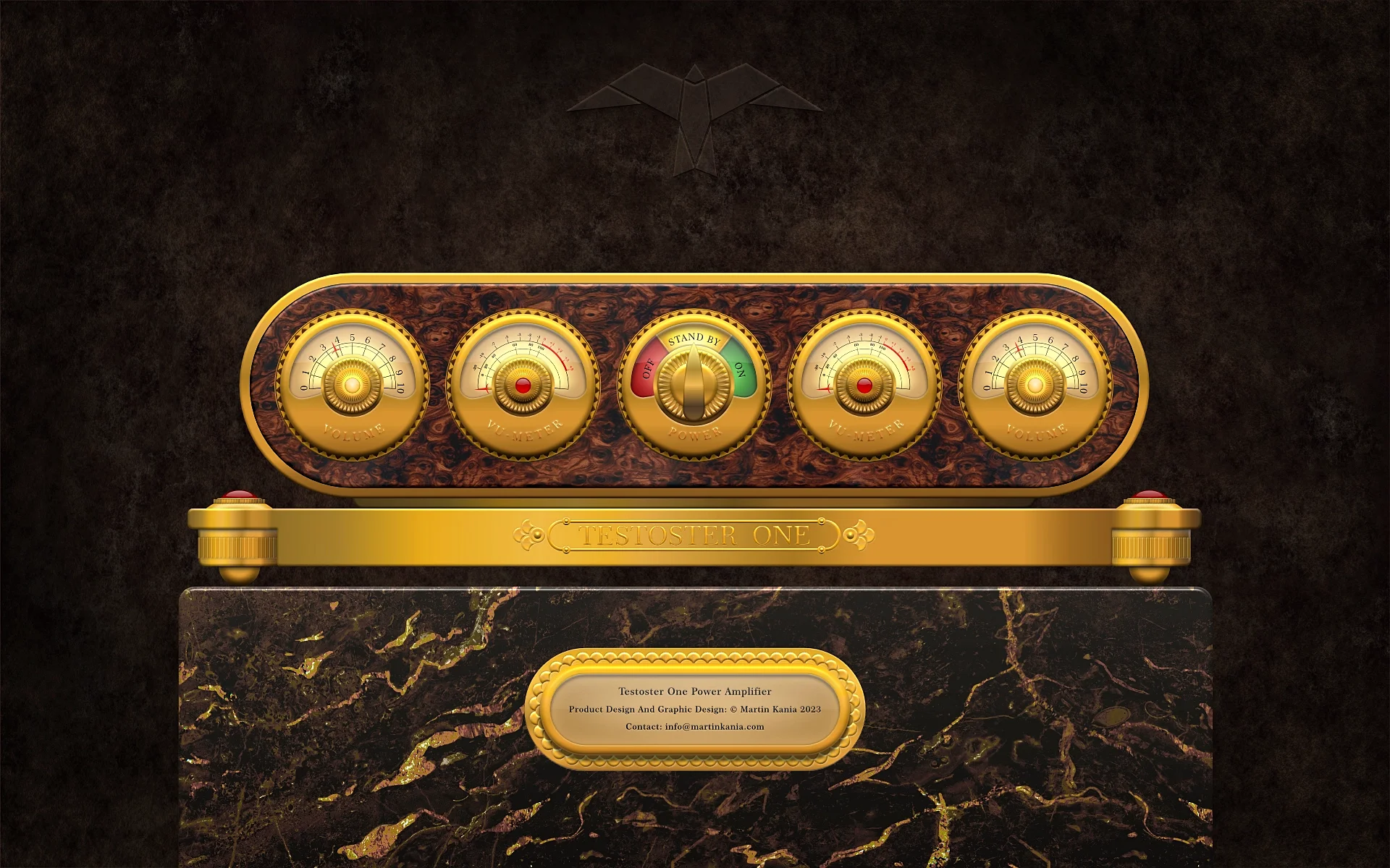 Amplifier with a hint of steampunk - Martin Kania Design